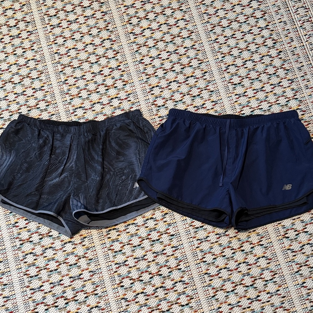 New Balance Women's Athletic Shorts - Black and Navy